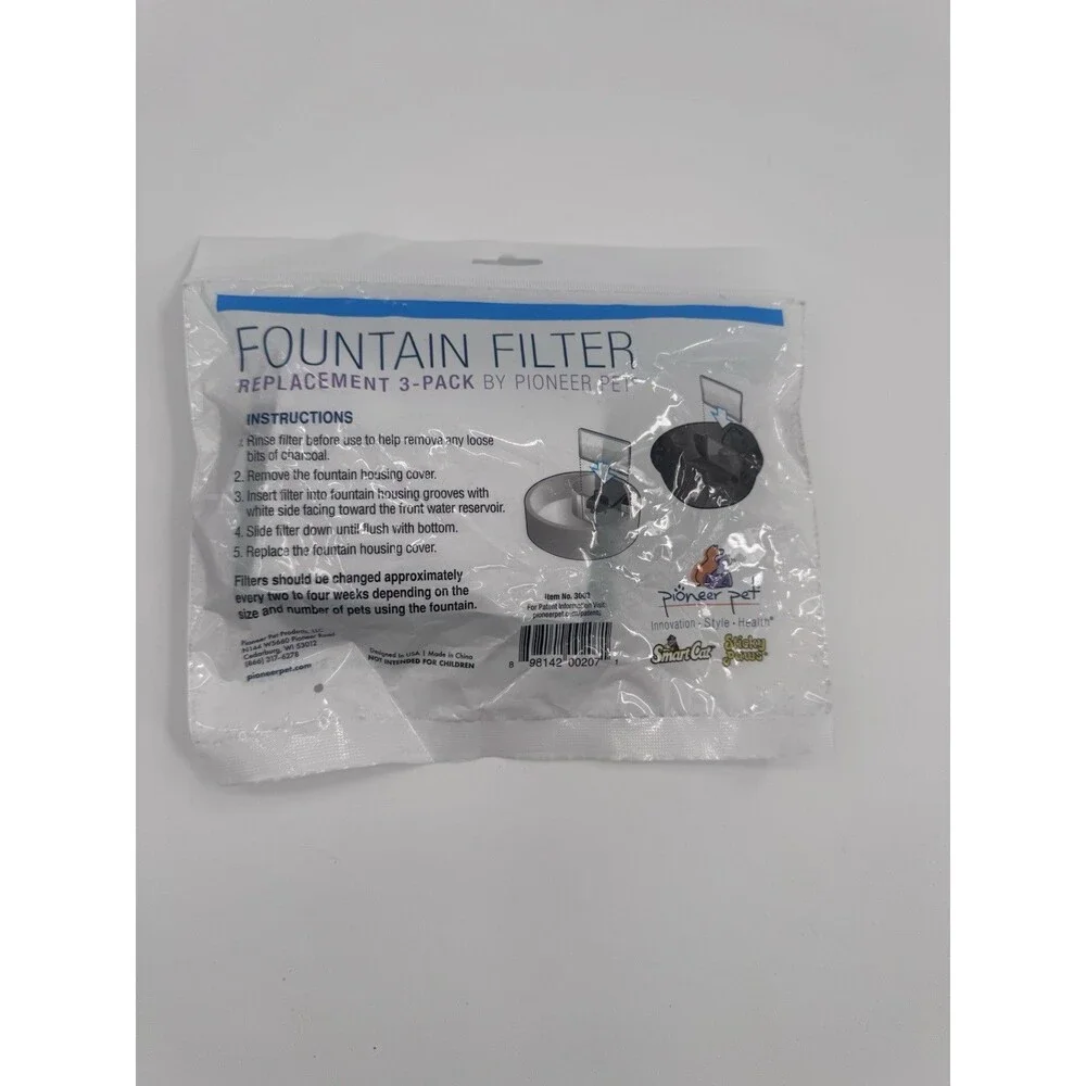 NewnPioneer Pet Replacement Filters (3-Pack) for Plastic Fountains Fast Shipping - Picture 2 of 2